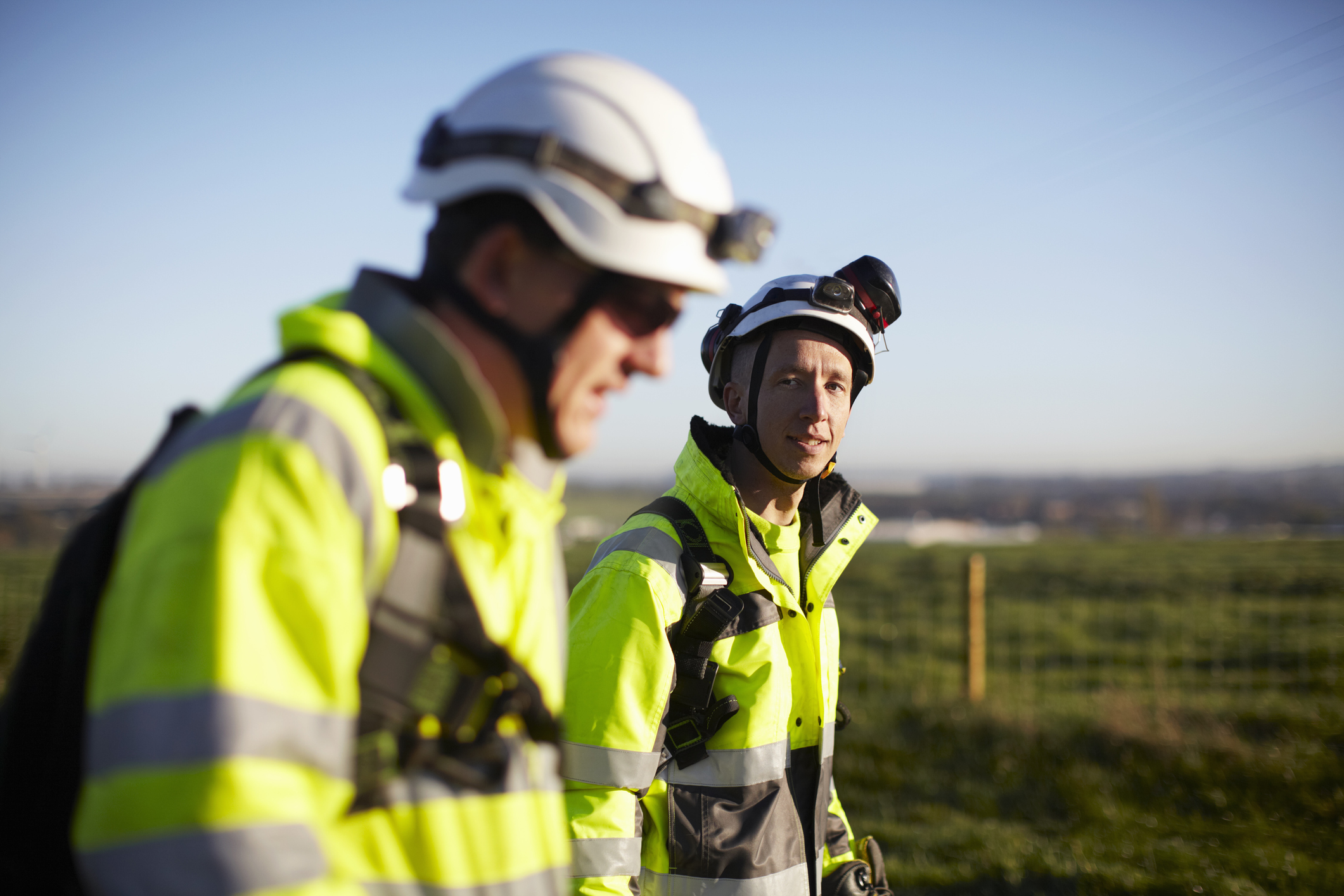 Two Workmen Walking Together