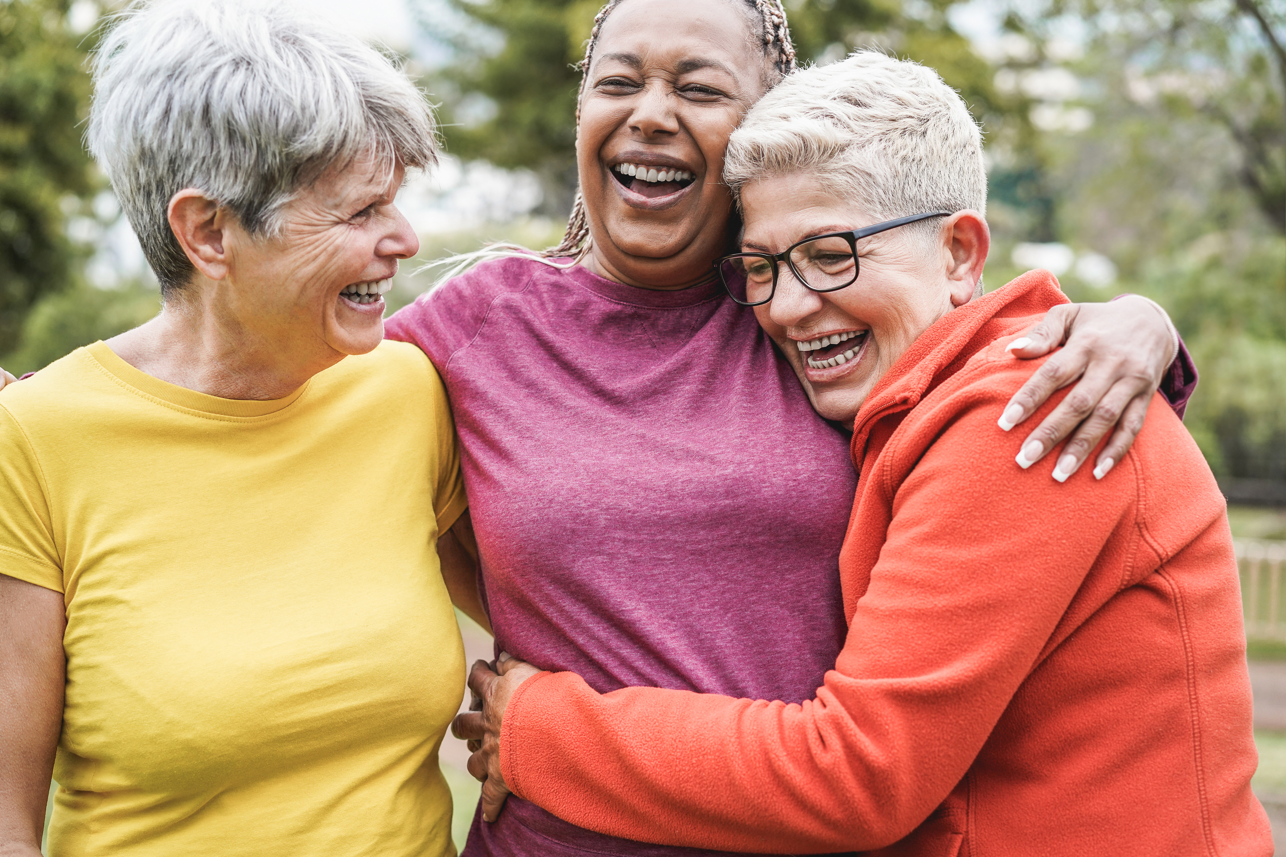 Three Women Hugging